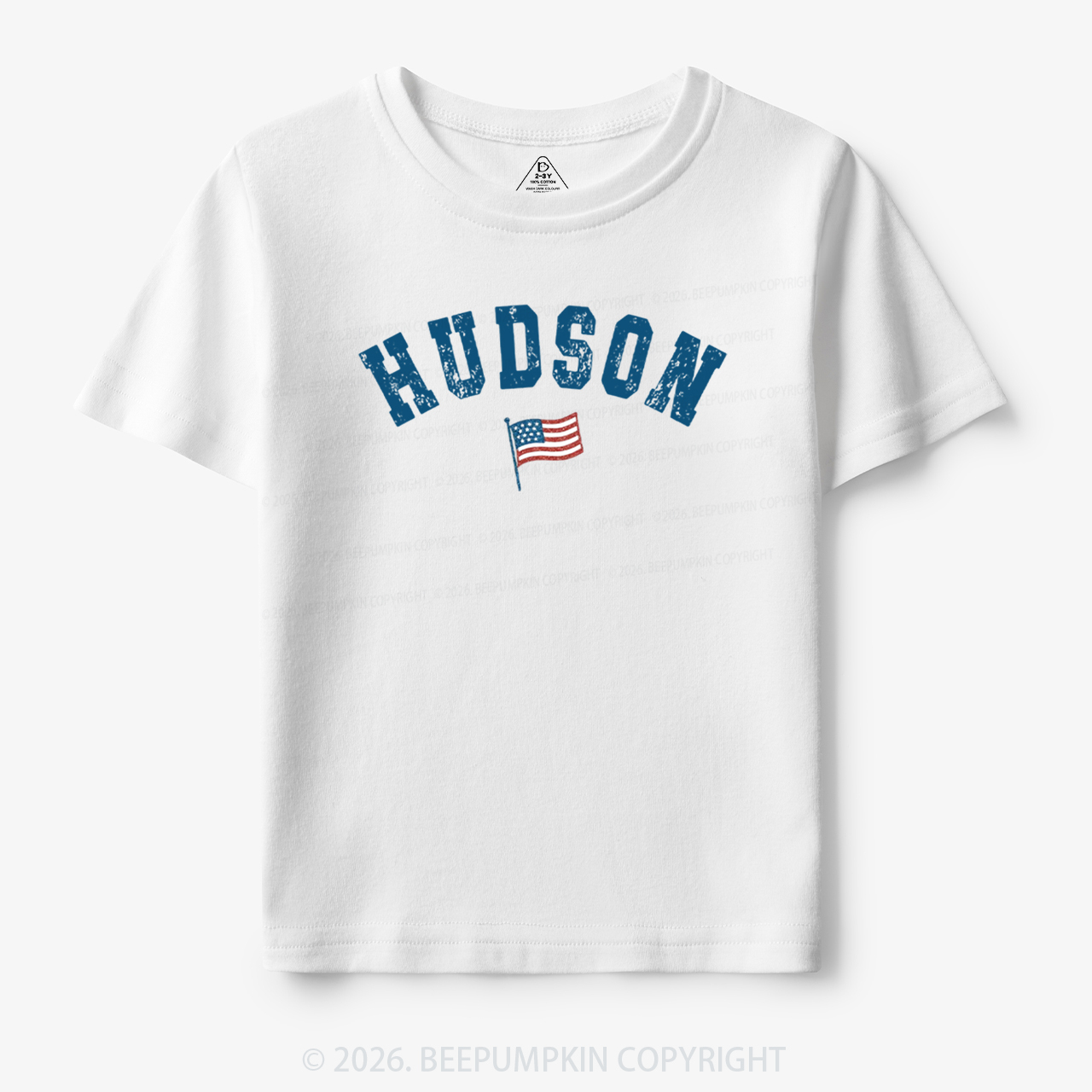 Personalized USA Flag with Name Toddler&Kid's Tees