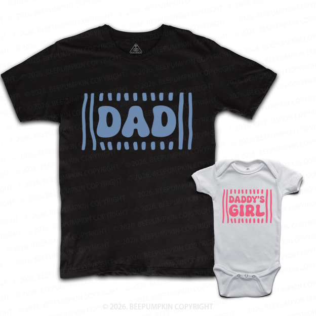 Dad-Dad's Little Man and Daddy's Girl Dad&Me Matching Shirts