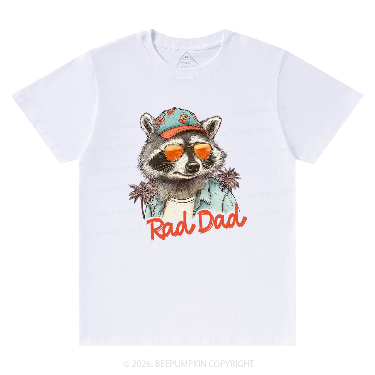Retro Rad Dad Funny Raccoon T-Shirts