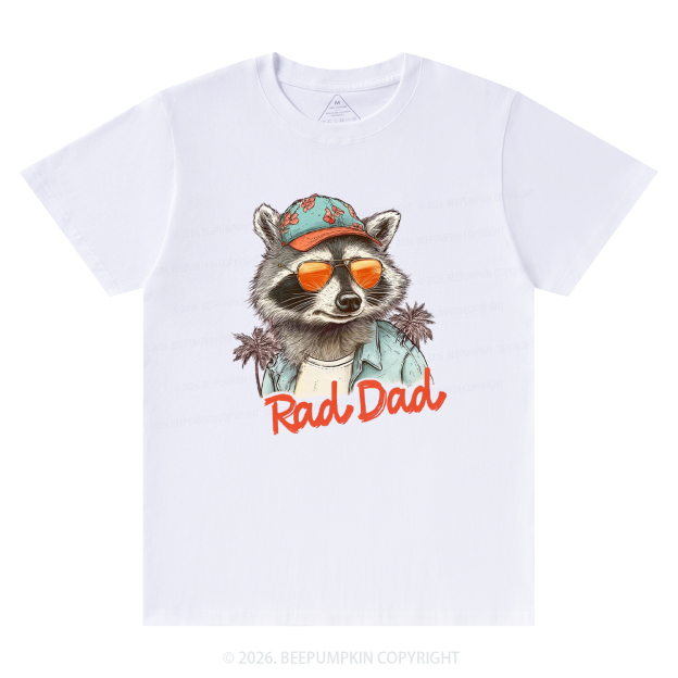 Retro Rad Dad Funny Raccoon T-Shirts