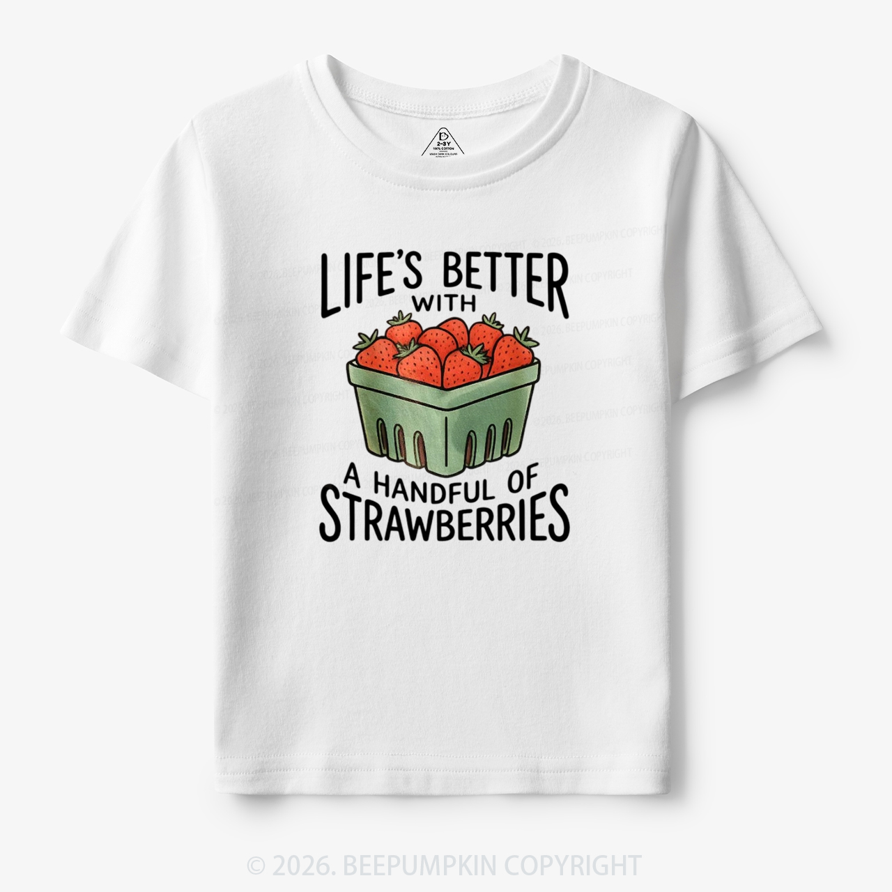 Life's Better With Strawberries Toddler&Kid's Tees