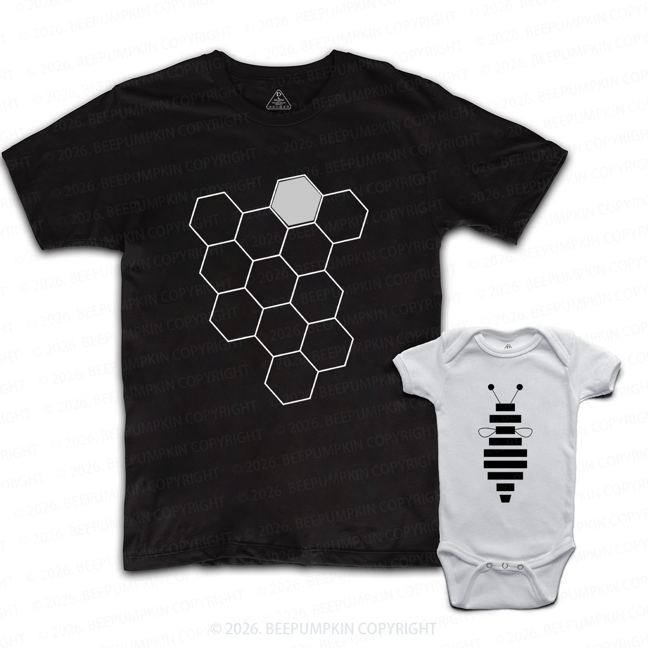 Beehive Honey Bee Dad&Me Matching Shirts