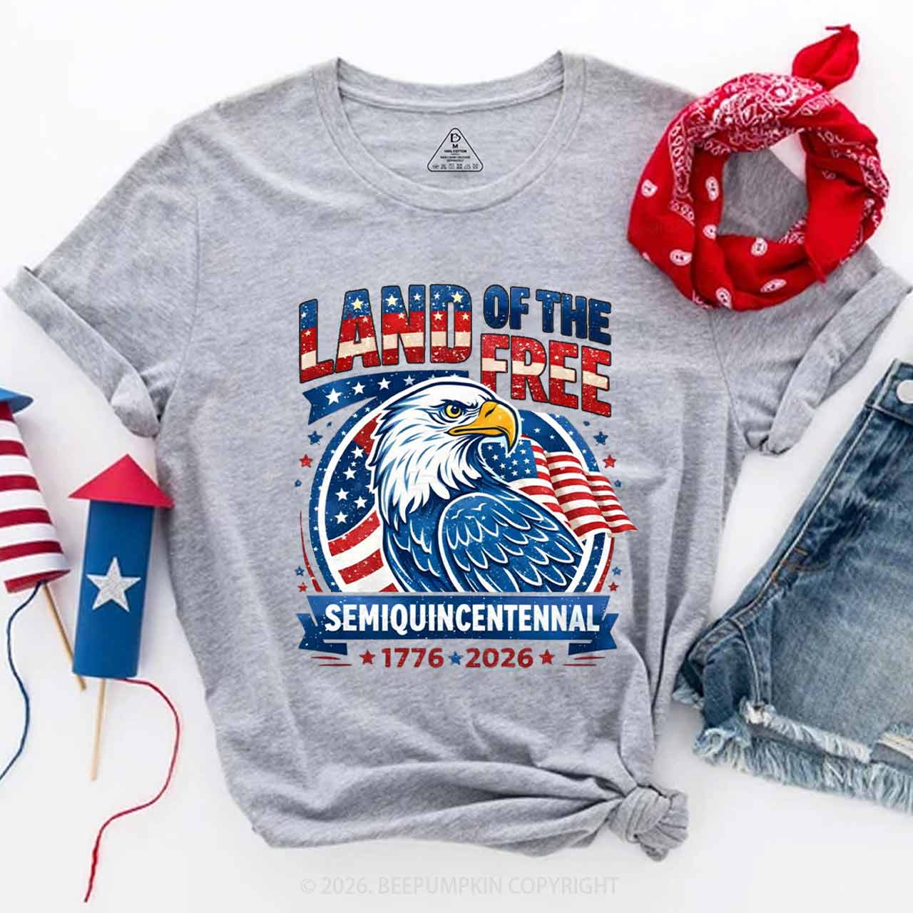 Patriotic Land Of The Free America 250 T-Shirts
