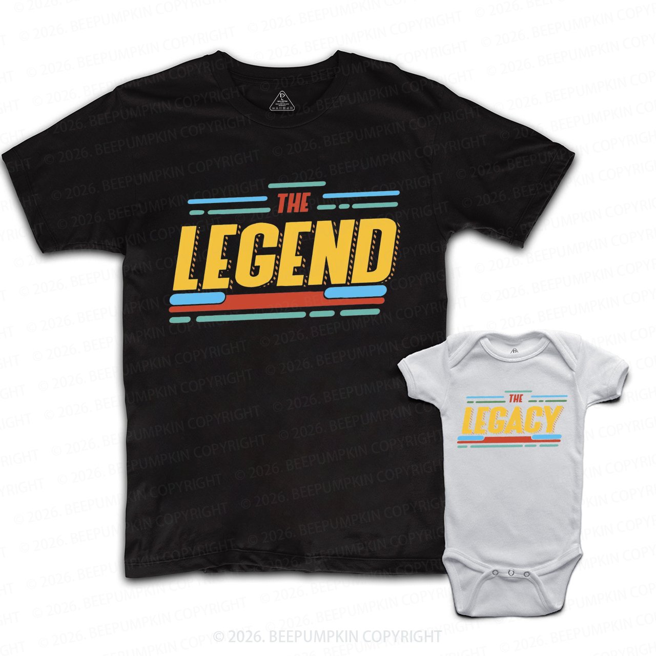 The Legend The Legacy Fathers Day Dad&Me Matching Shirts