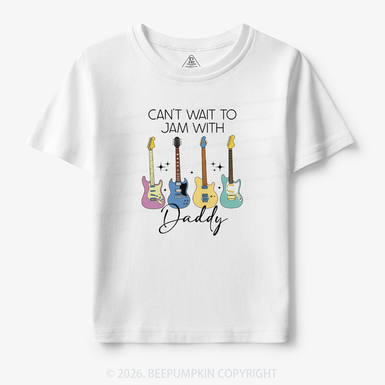 Can't Wait To Jam With Daddy Guitar Toddler&Kid's Tees