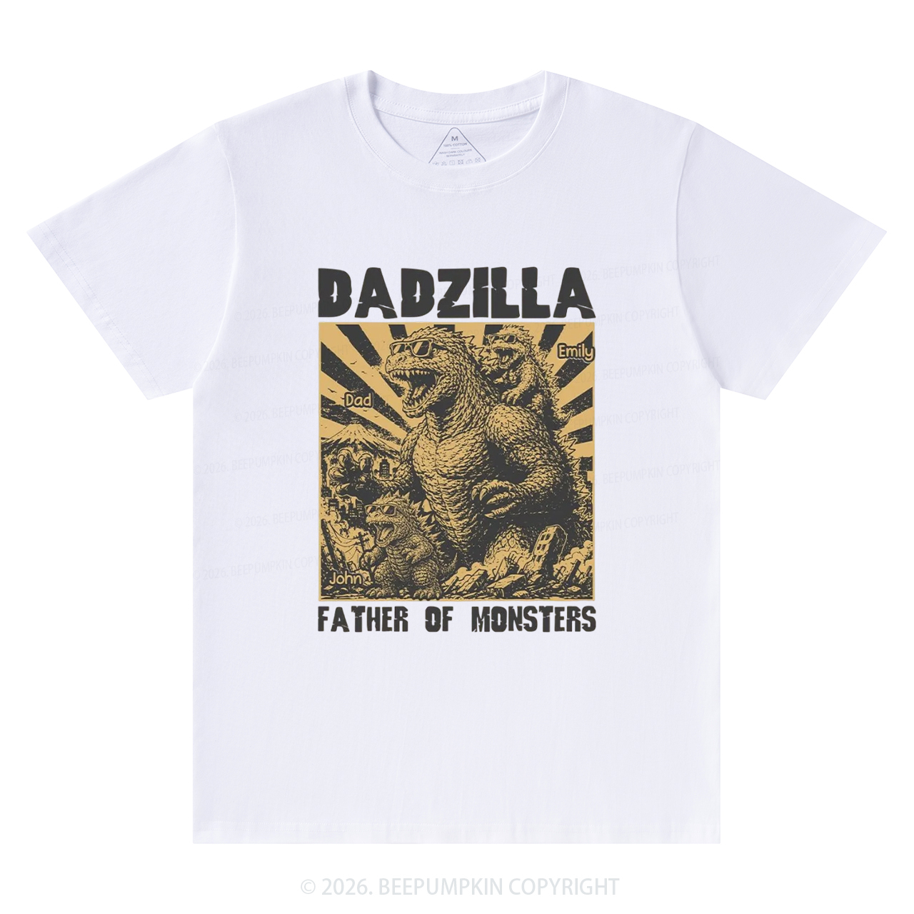Personalized Dadzilla Father Of Monster T-Shirts
