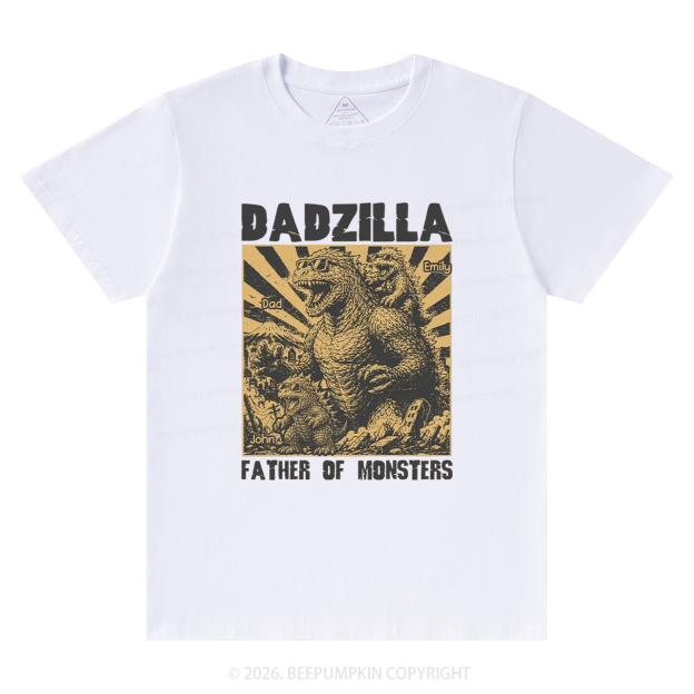 Personalized Dadzilla Father Of Monster T-Shirts