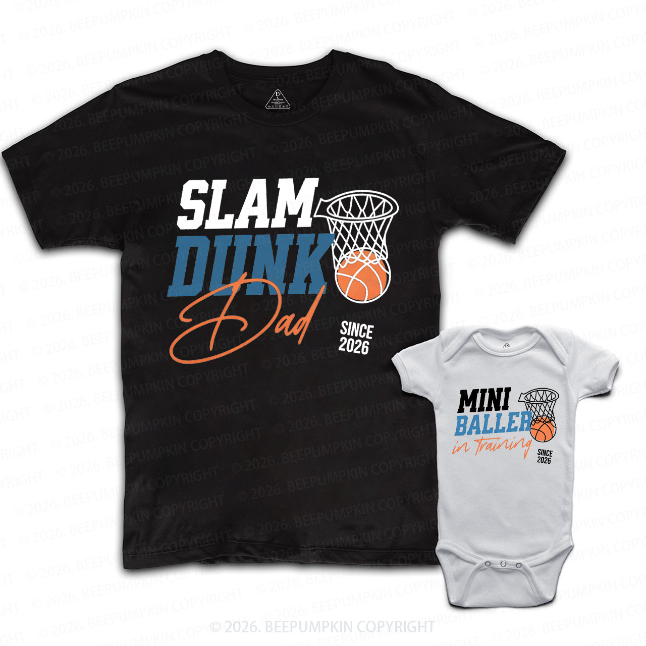Slam Dunk Dad Mini Baller in Training Dad&Me Matching Shirts