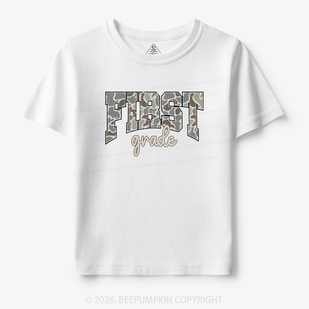 Camo First Grade Back to School Toddler&Kid's Tees