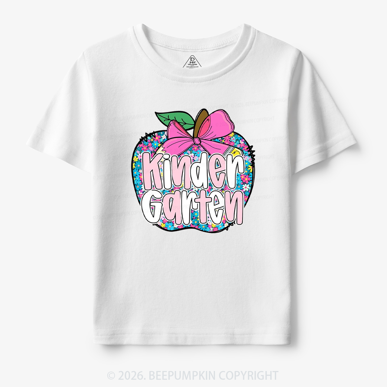 Preppy Back to School Coquette Retro Apple Toddler&Kid's Tees