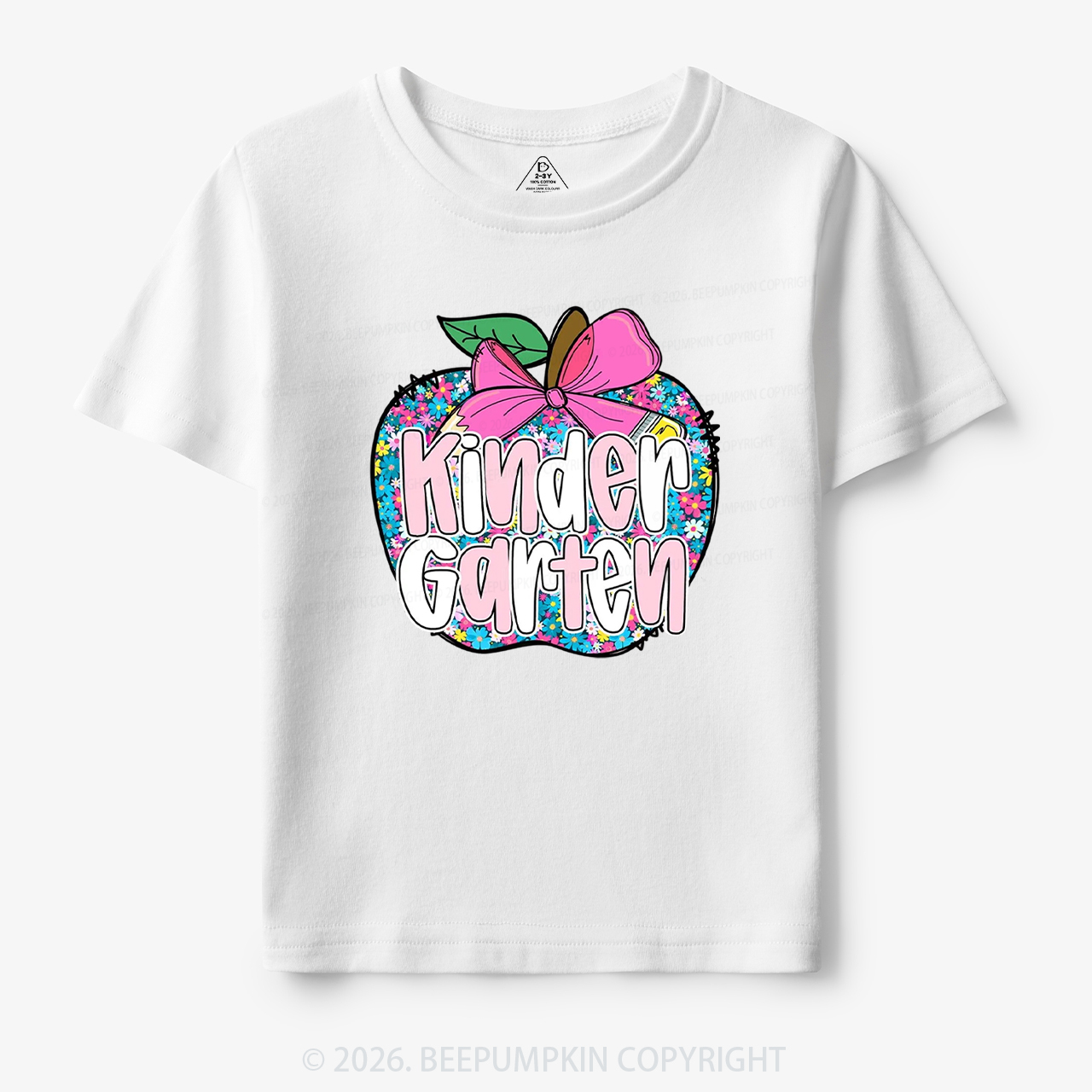 Preppy Back to School Coquette Retro Apple Toddler&Kid's Tees