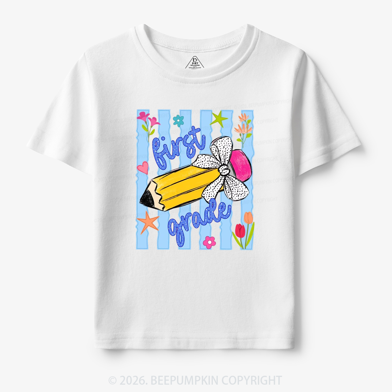 Striped Pencil Pre-K To Fifth Grade Toddler&Kid's Tees