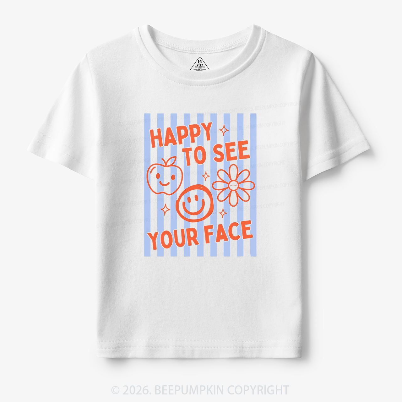 Happy To See Your Face Retro Stripe Toddler&Kid's Tees