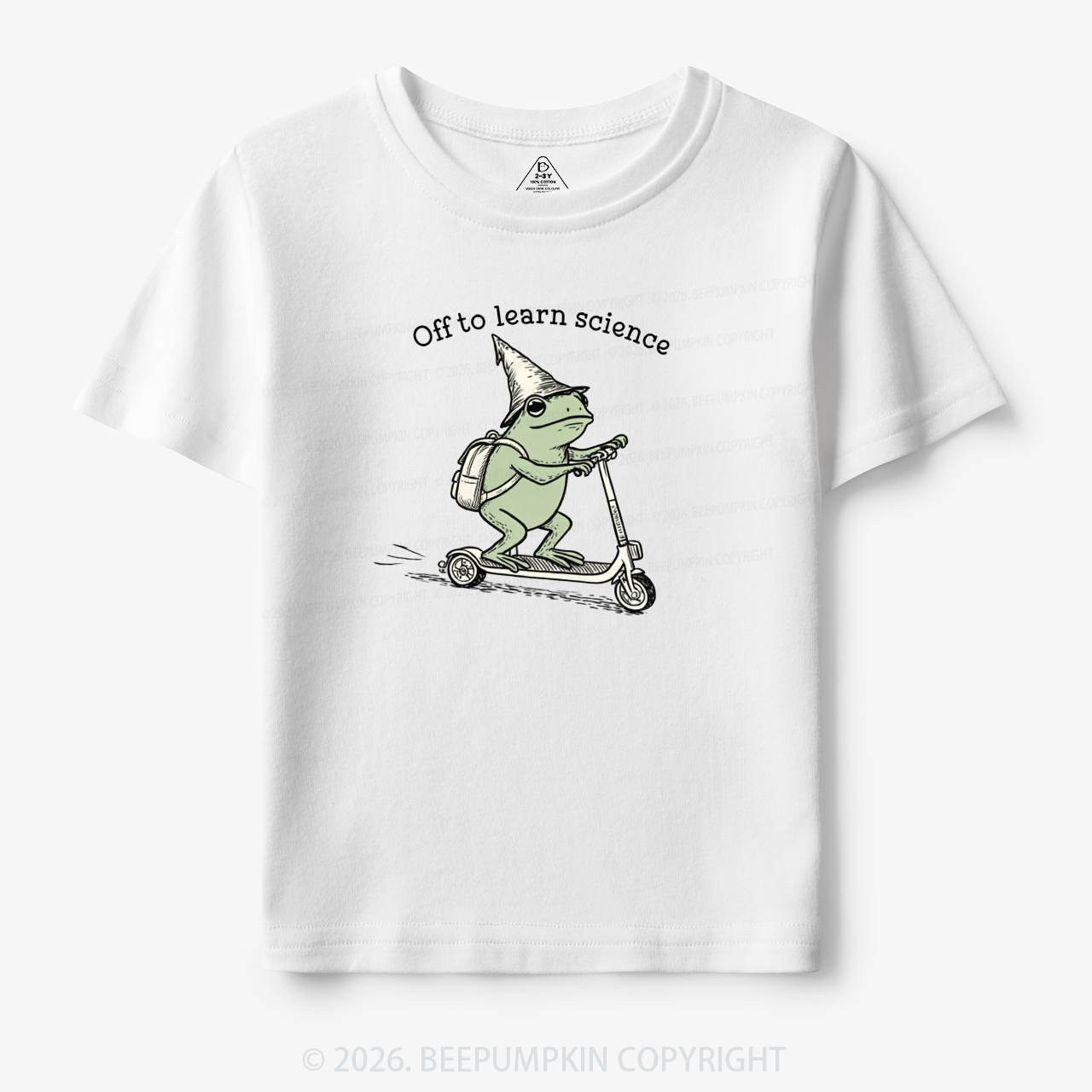 Personalized Funny Frog Off to Learn Class Toddler&Kid's Tees