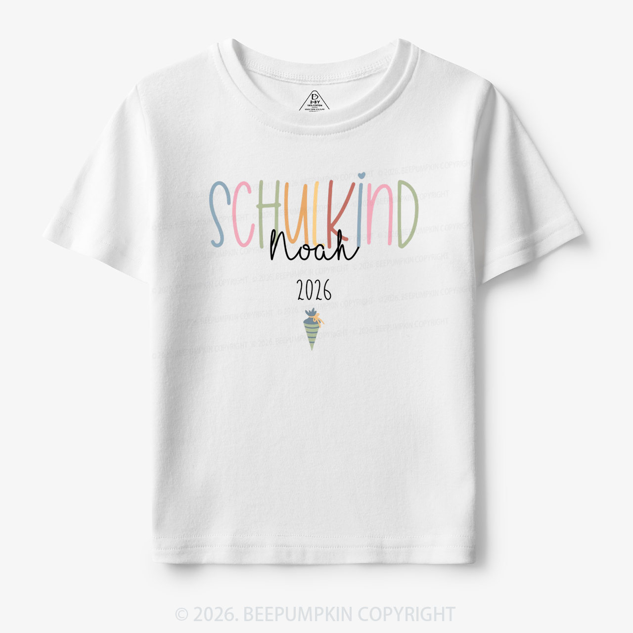 Personalized Pastel Schulkind Name Toddler&Kid's Tees