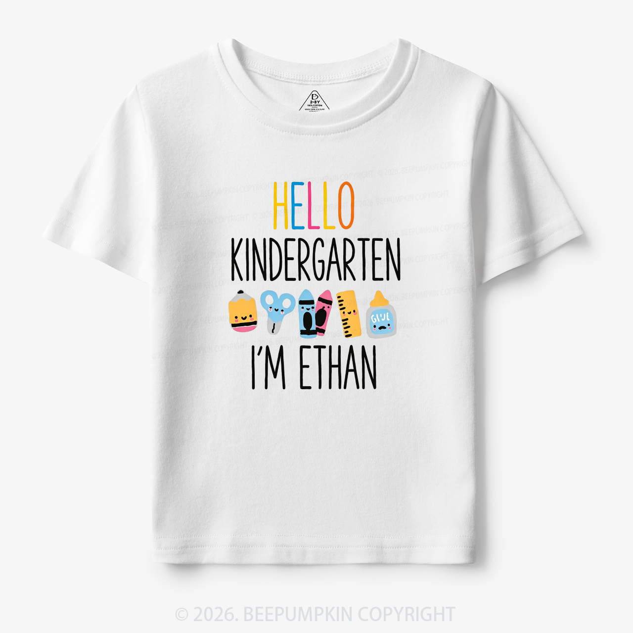 Personalized Hello Kindergarten I’m Name Toddler&Kid's Tees