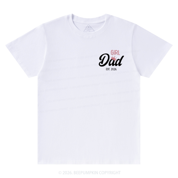 Personalized Girl Dad Fathers Day T-Shirts