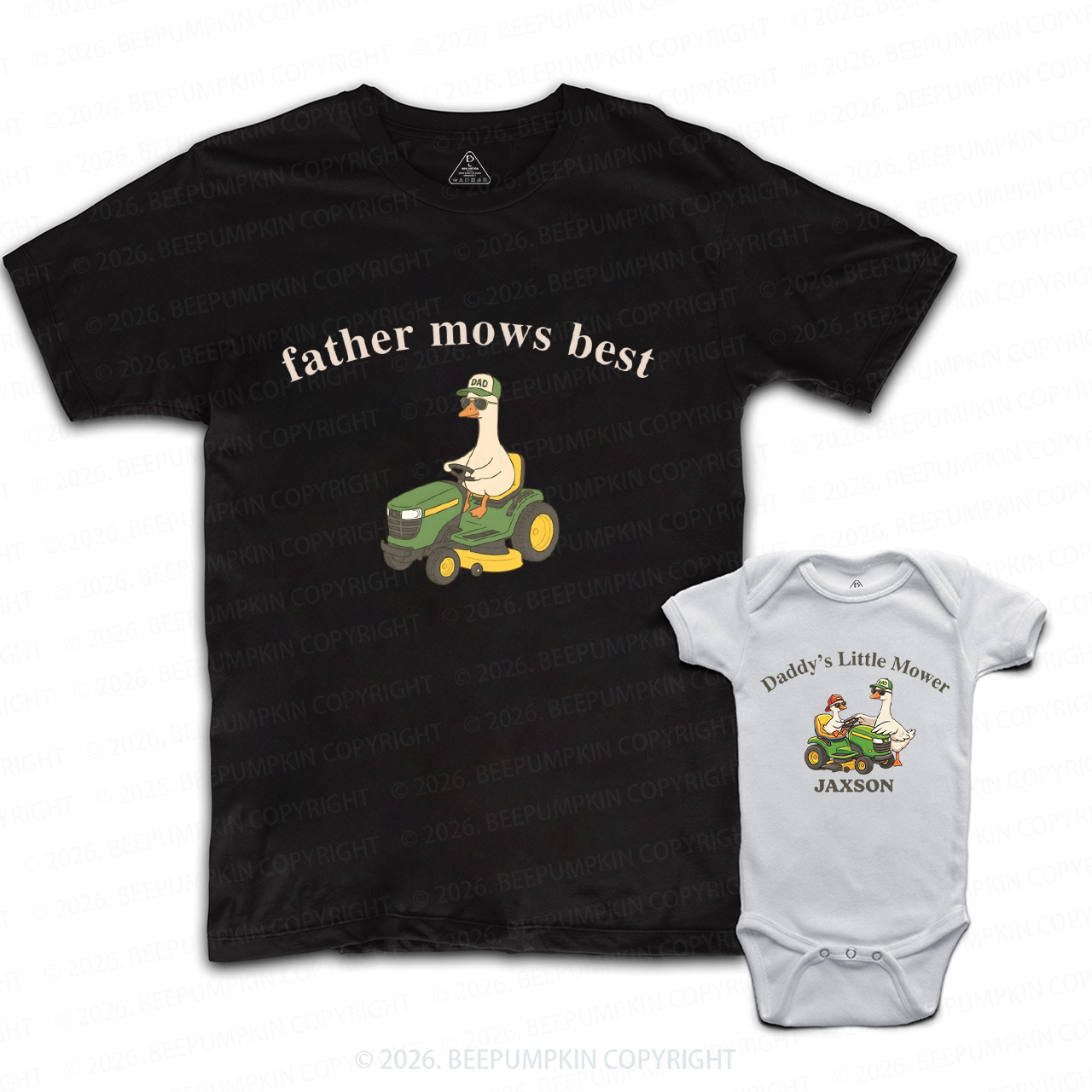 Father Mows Best Daddy’s Little Mower Dad&Me Matching Shirts