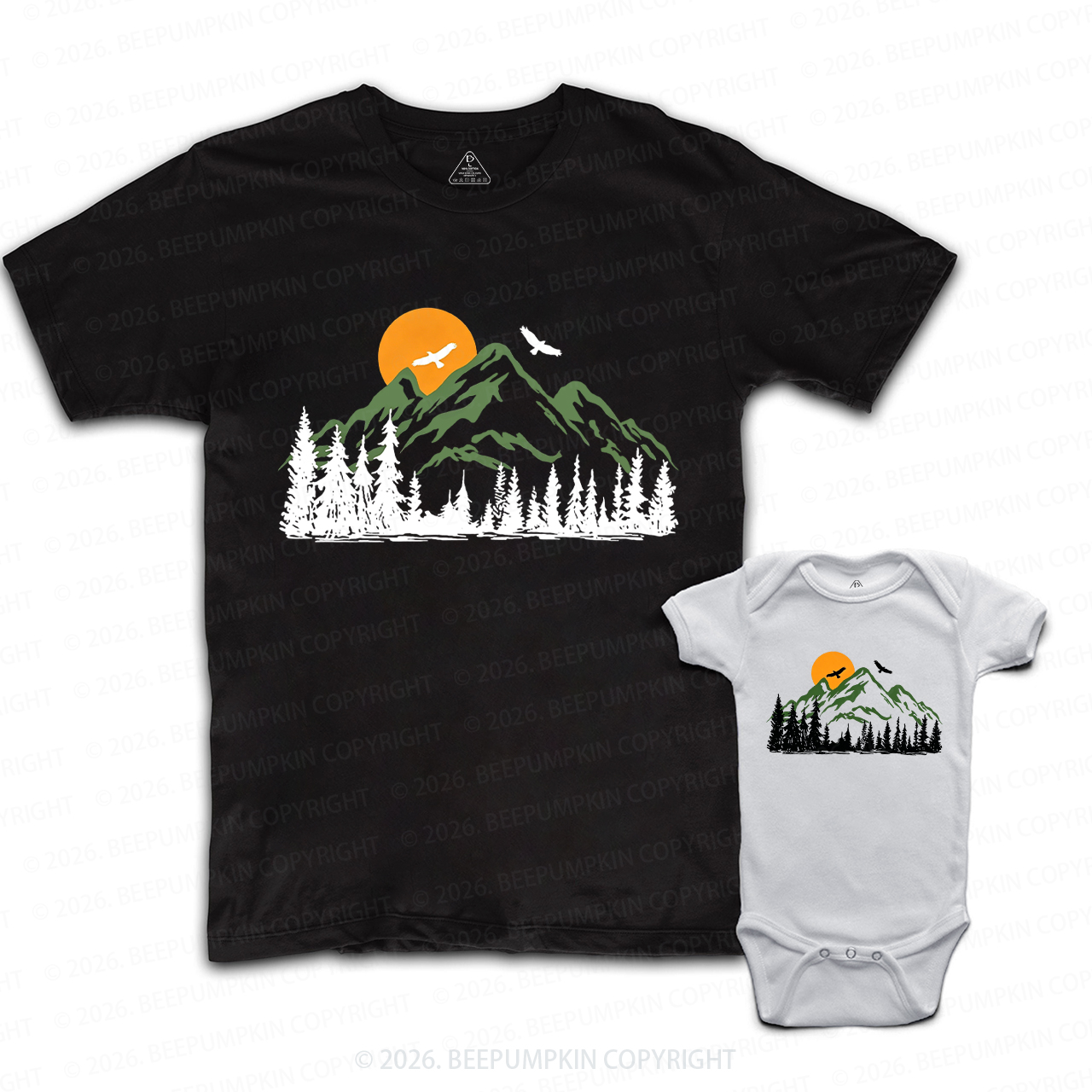 Adventure Camping Fathers Day Dad&Me Matching Shirts