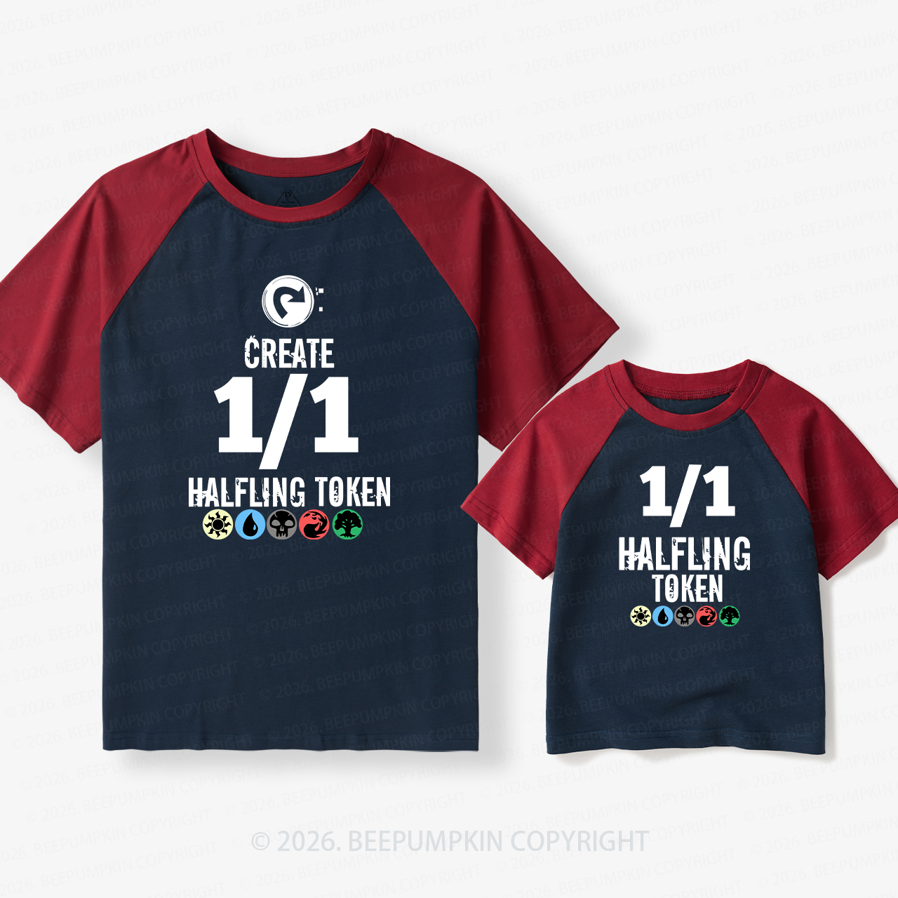 Magic The Gathering Dad & Me Matching Retro Raglan T-shirt