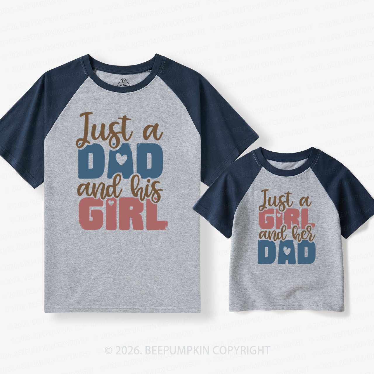 Just A Dad And His Girl Dad&Me Matching Retro Raglan T-shirt