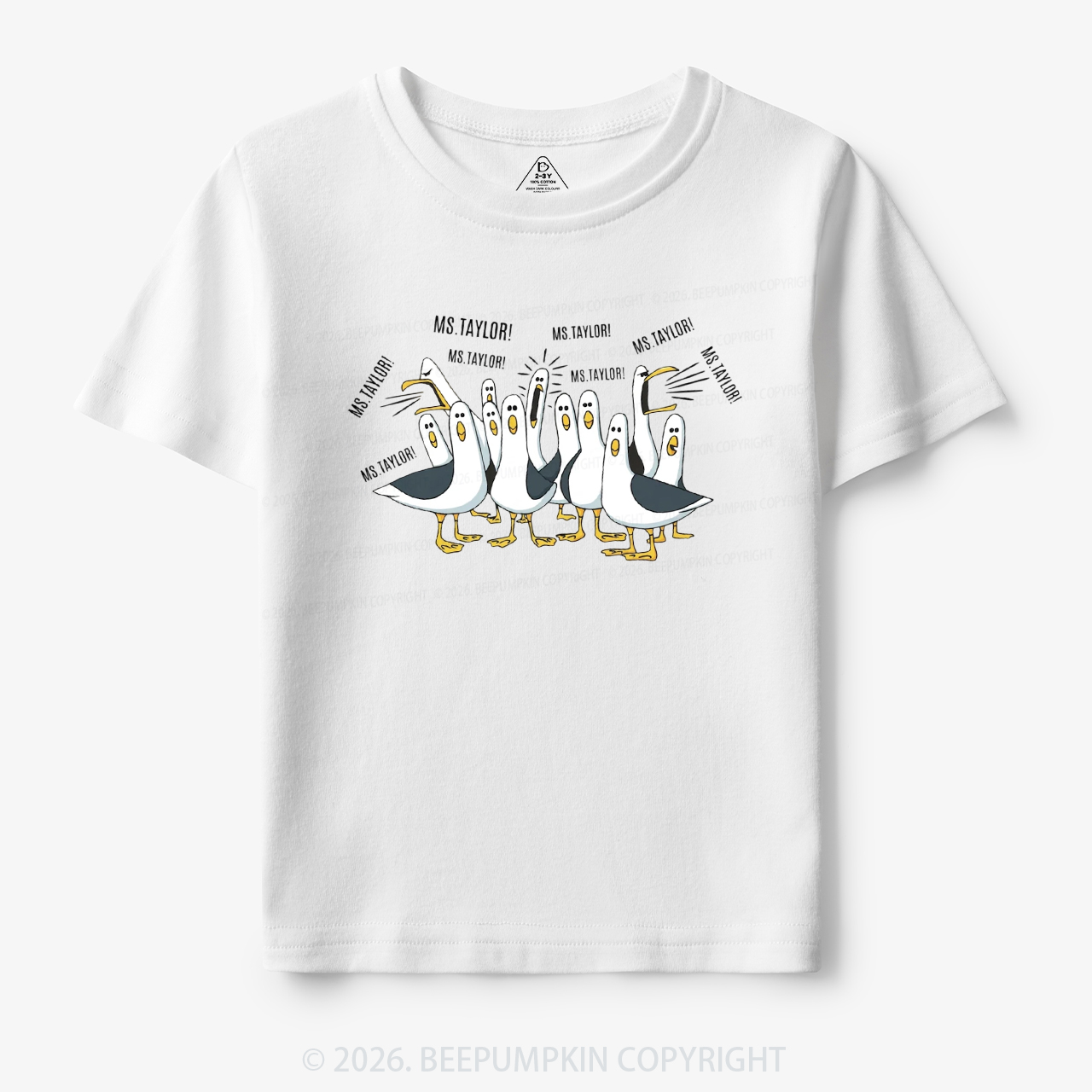 Personalized Teacher Name Seagulls Funny Toddler&Kid's Tees