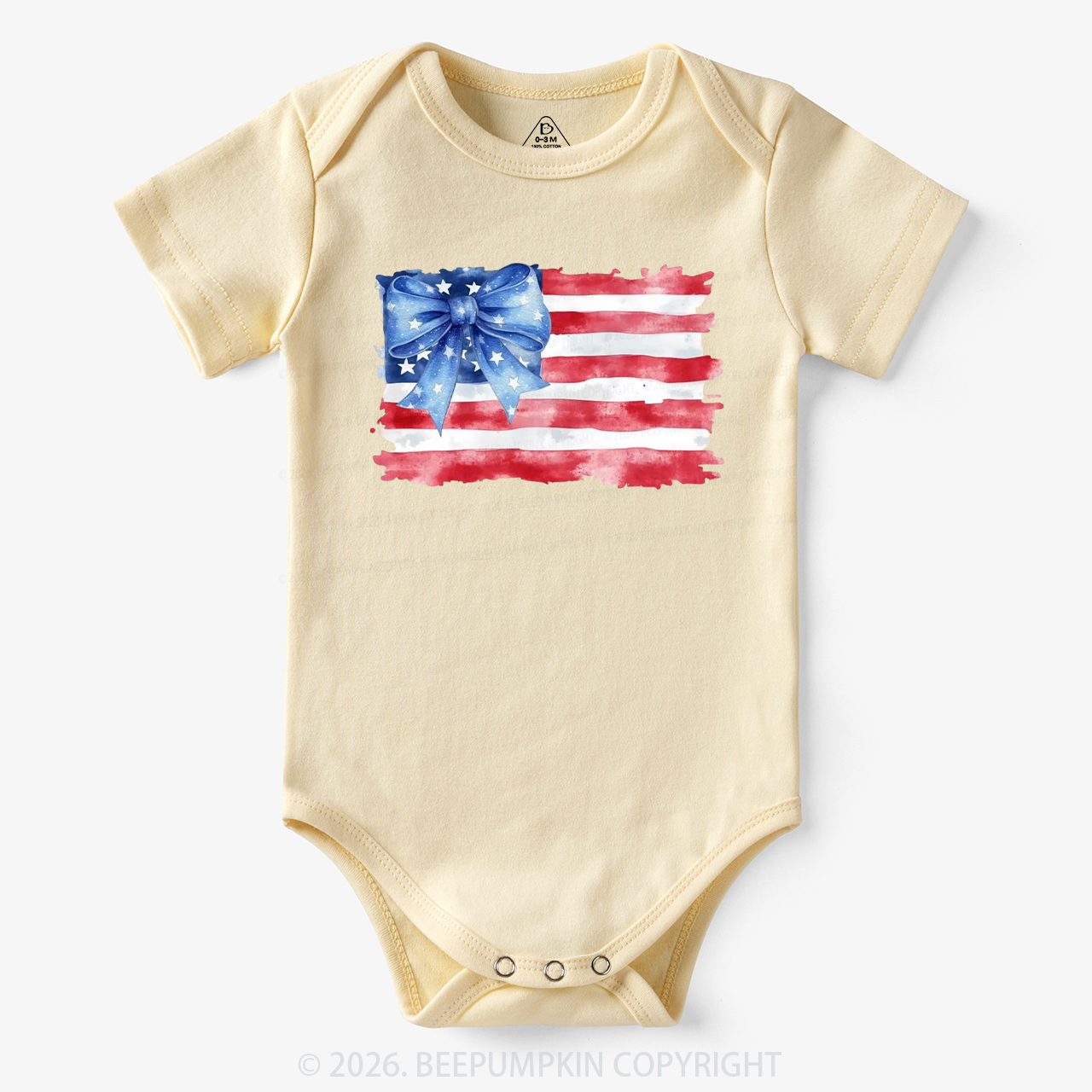 4th of July American Flag Bodysuit