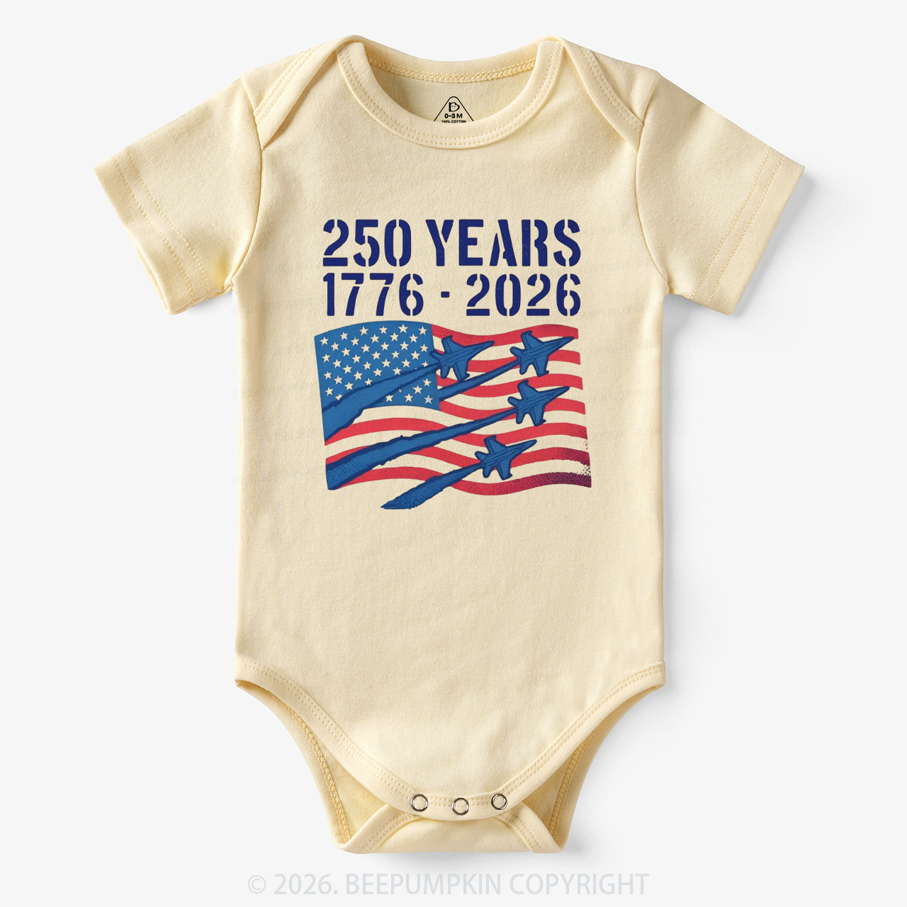 250 Years 1776-2026 America Patriotic Bodysuit