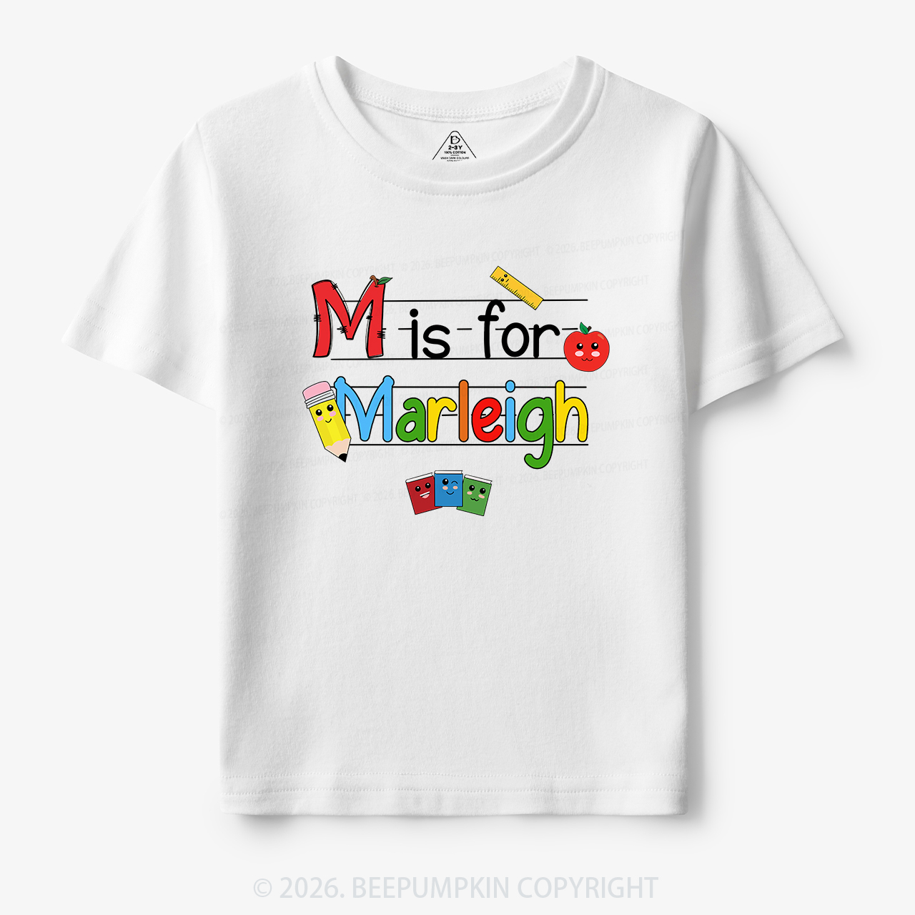 Personalized Kids Name Toddler&Kid's Tees Beepumpkin