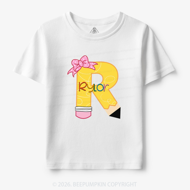 Personalized Pencil Back To School Shirt 