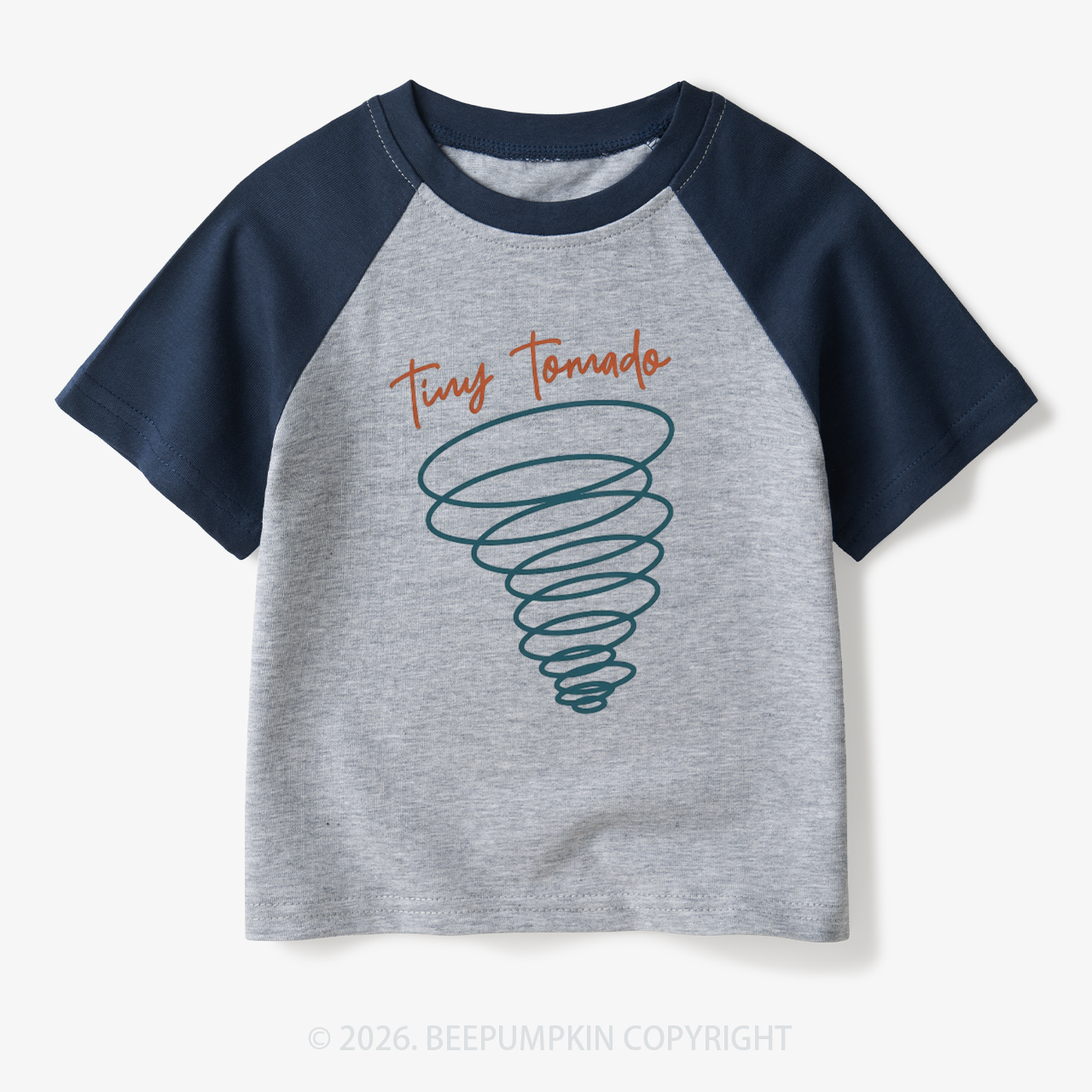 Tiny Tornado Funny Toddler&Kids Retro Raglan T-shirt