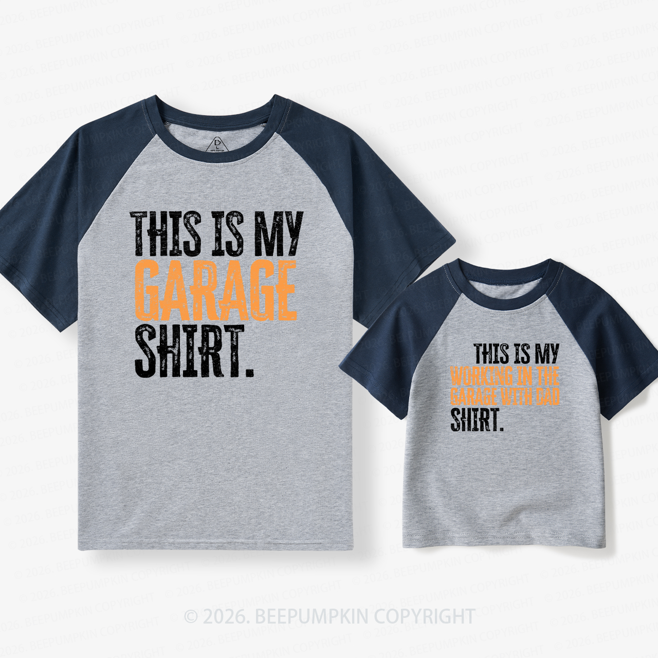 This Is My Garage Shirt Dad&Me Retro Raglan T-shirt