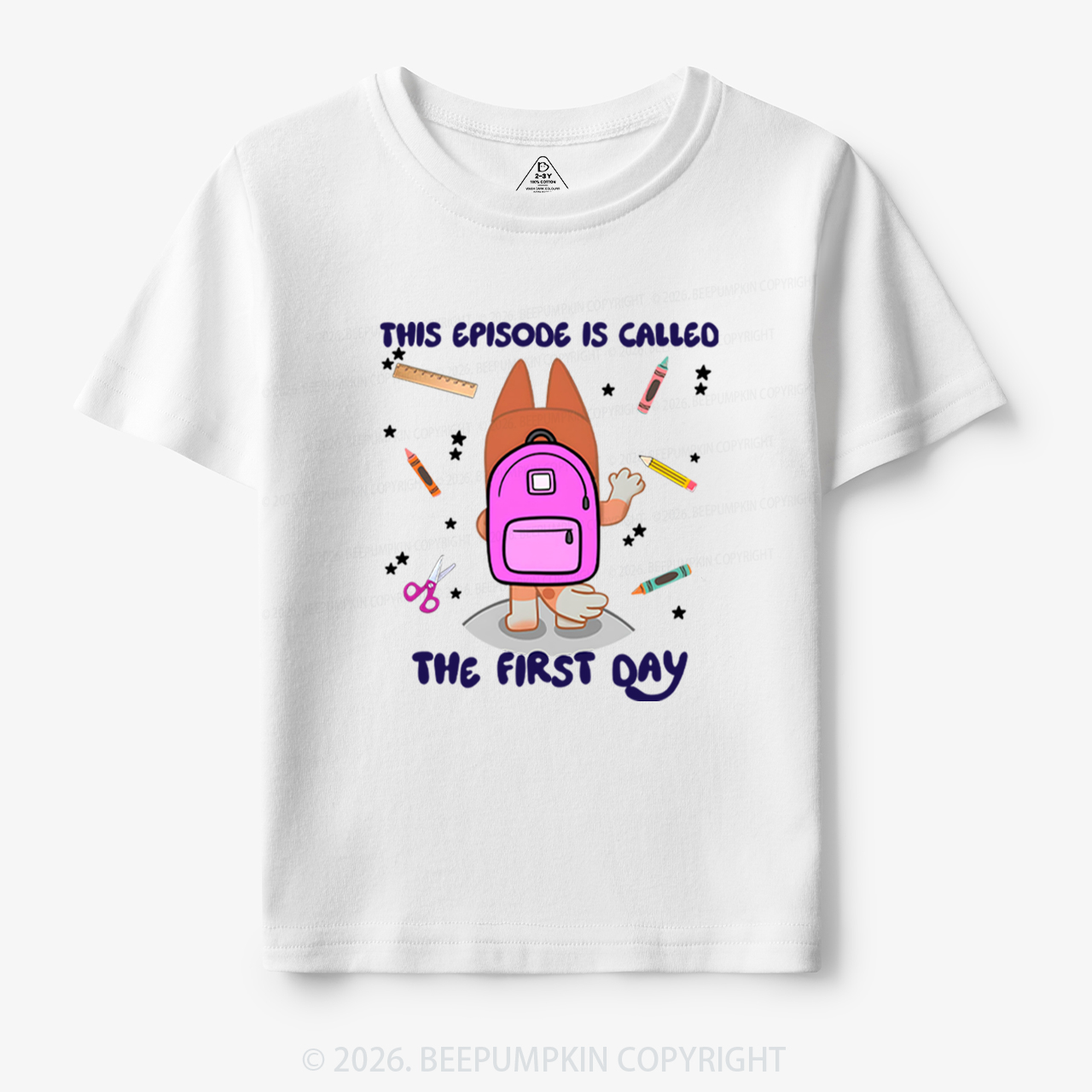 Personalized Back To School Dog Toddler&Kids Tees