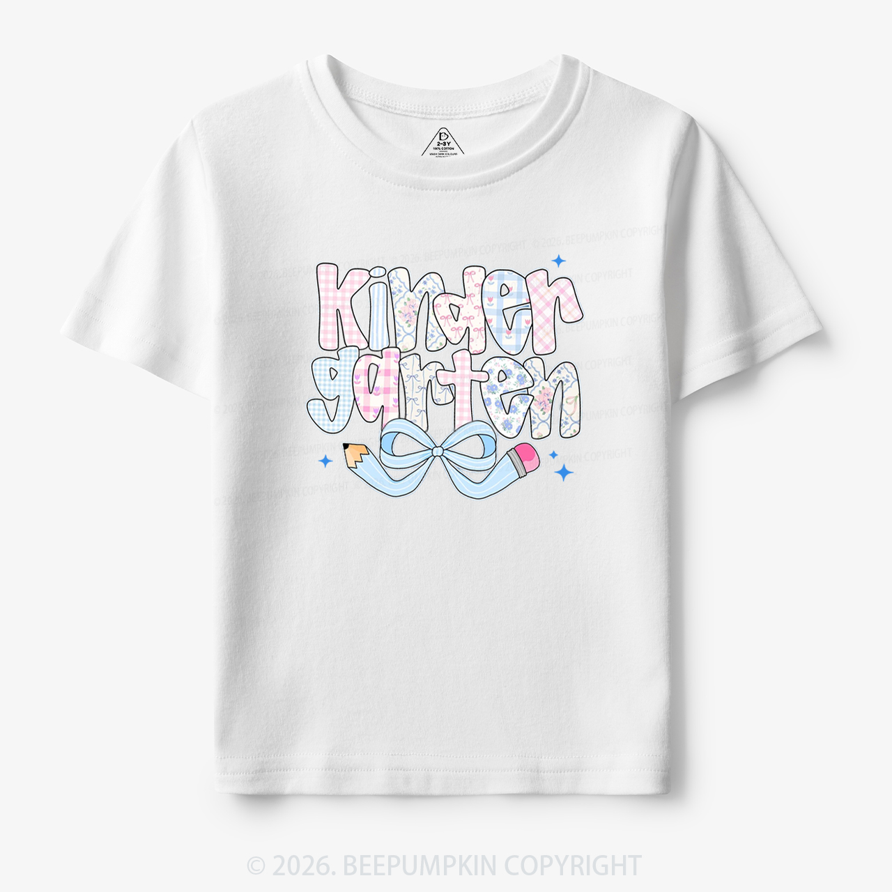 Personalized Preppy Back To School Coquette Pencil Bow Toddler&Kid's Tees