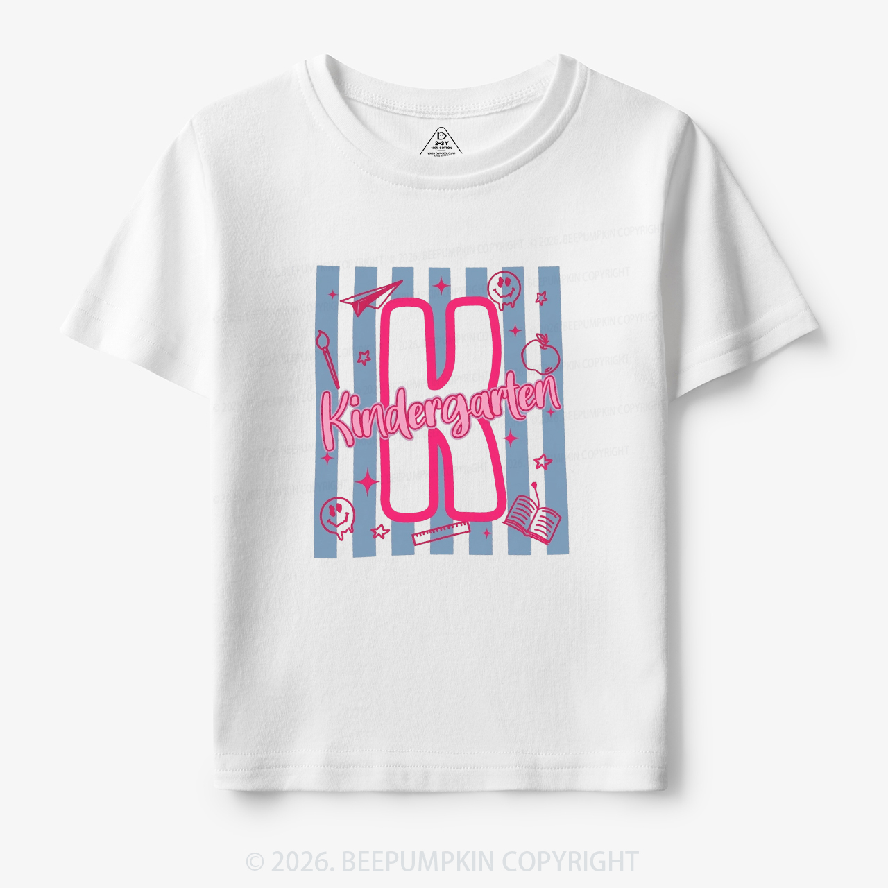 Preppy Stripes Kindergarten Back to School Toddler&Kid's Tees