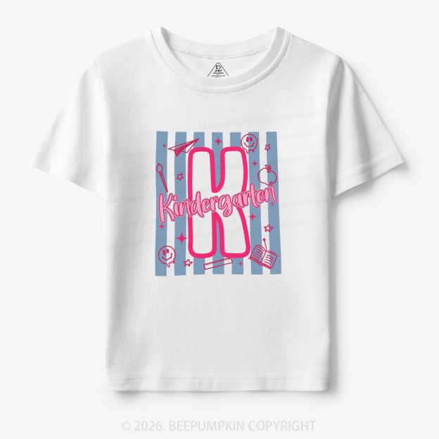 Preppy Stripes Kindergarten Back to School Toddler&Kid's Tees