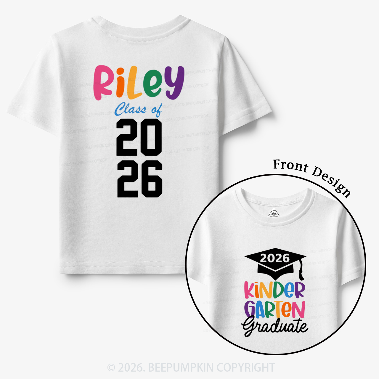 Personalized Kindergarten Graduate 2026 Toddler&Kid's Tees