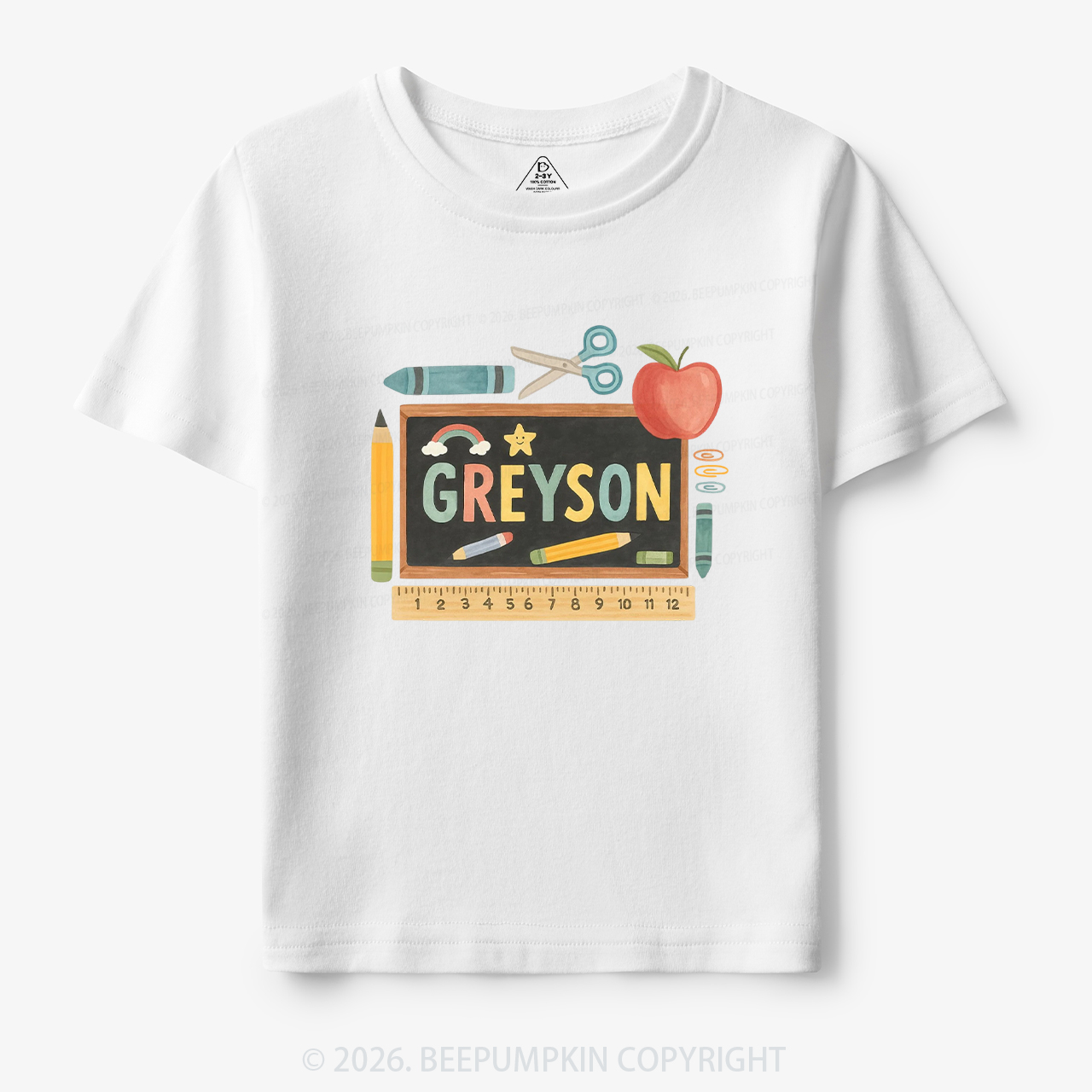 Personalized Name Blackboard Back To School Toddler&Kid's Tees