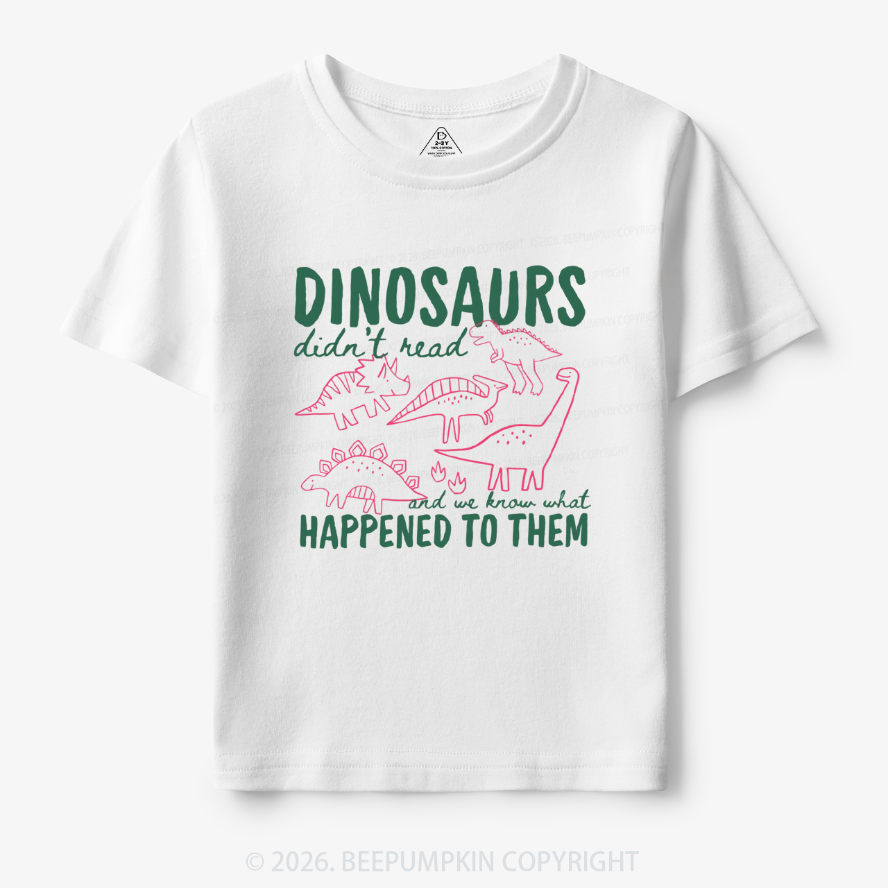 Funny Dinosaurs Didn't Read Toddler&Kid's Tees