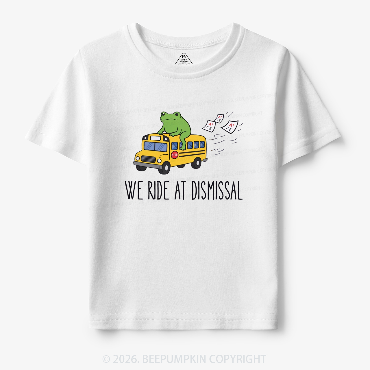 Funny Frog We Ride At Dismissal Toddler&Kid's Tees