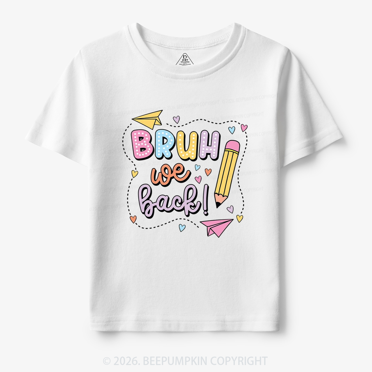 Bruh We Back Pastel Back to School Toddler&Kid's Tees