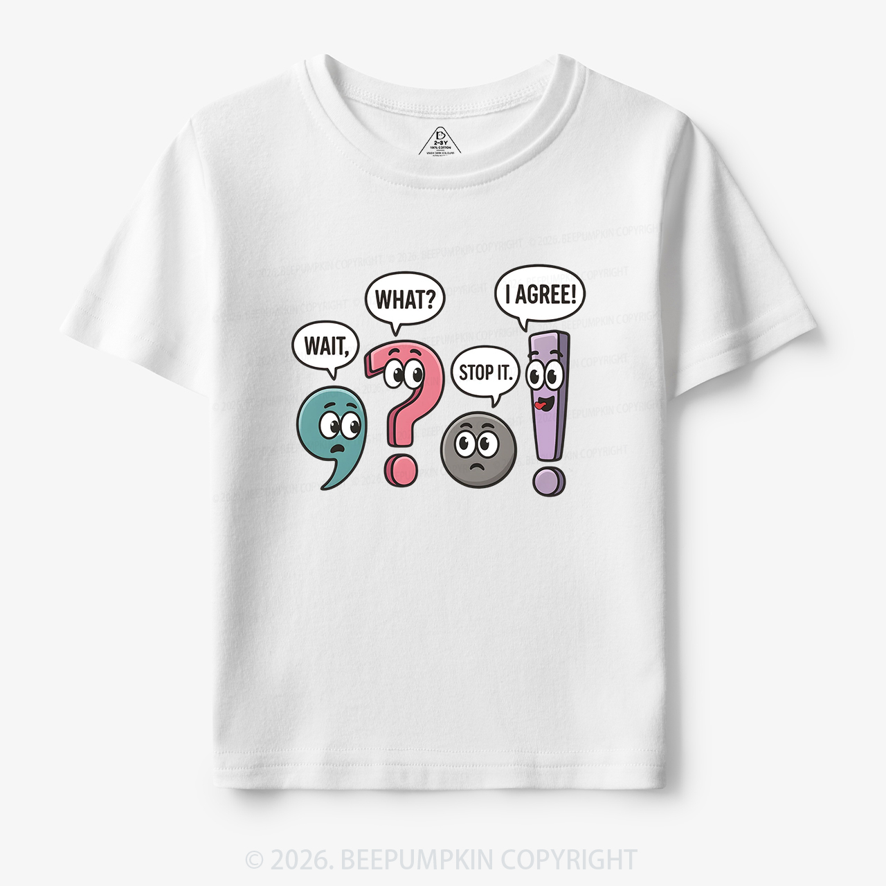 Funny Punctuation Back to School Toddler&Kid's Tees