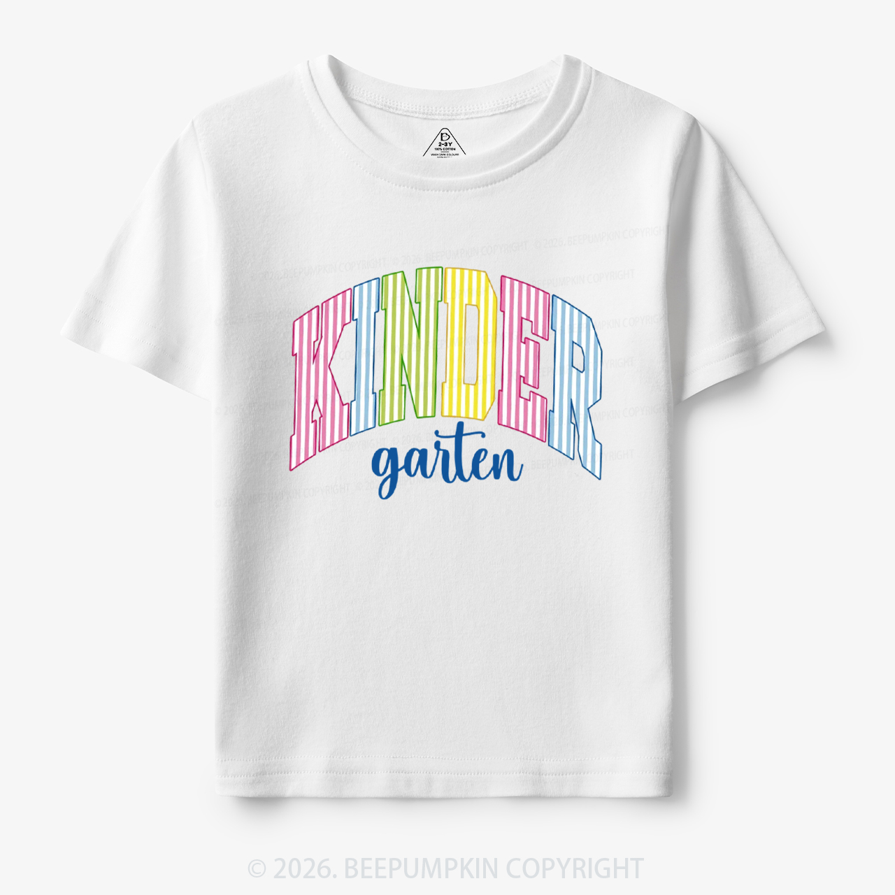 Colors Kindergarten Stripes Back to School Toddler&Kid's Tees