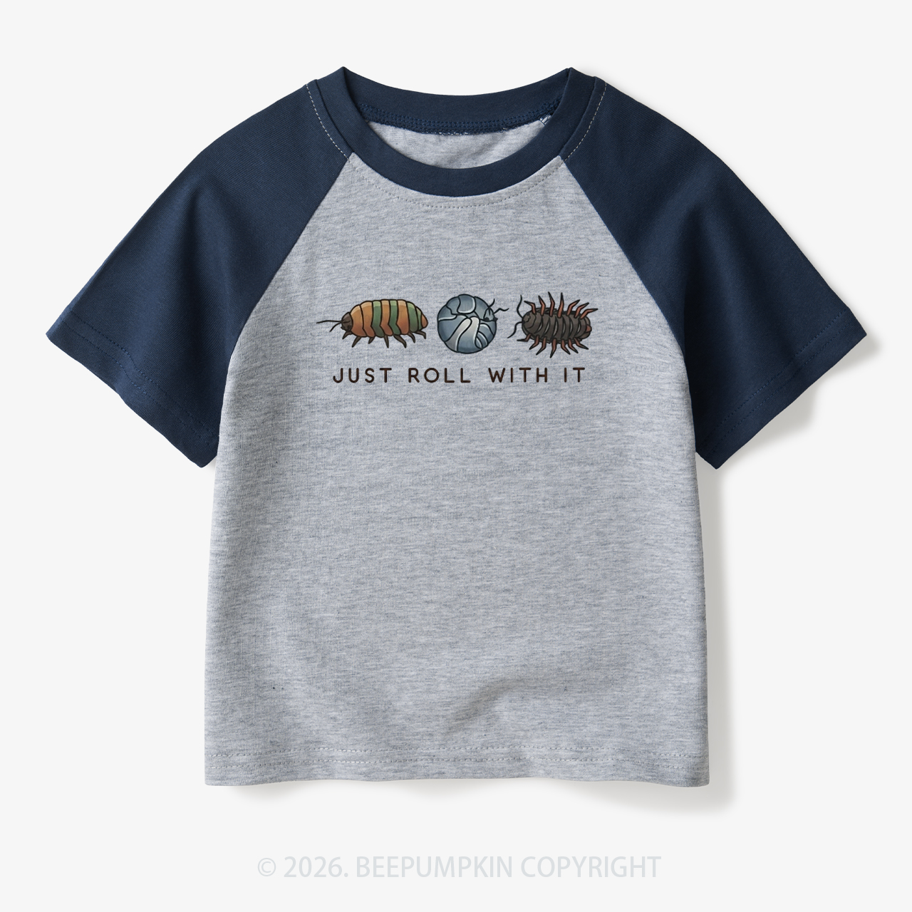 Just Roll With It Toddler&Kids Retro Raglan T-shirt