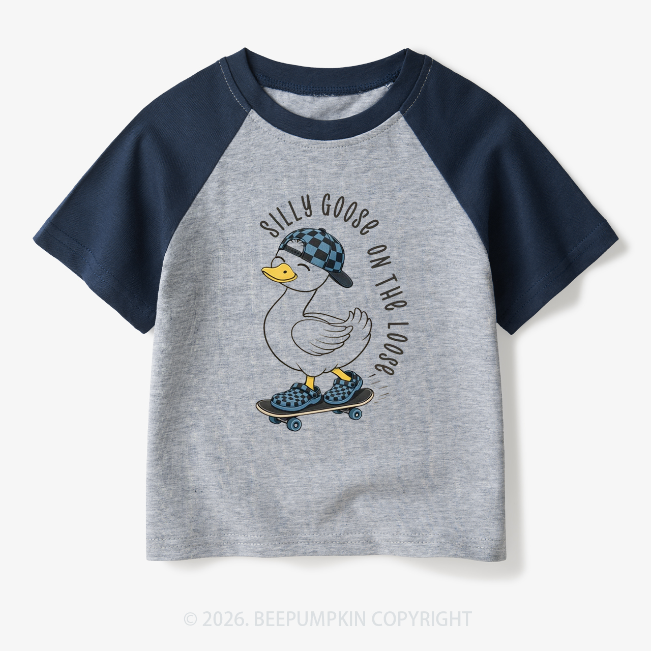 Silly Goose On The Loose Toddler&Kids Retro Raglan T-shirt