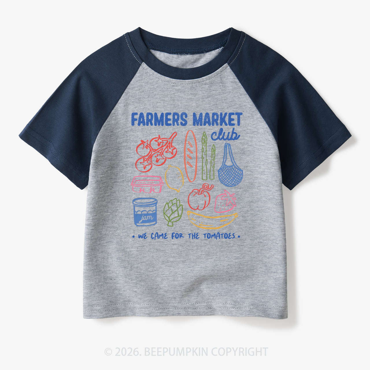 Farmers Market Club Toddler&Kids Retro Raglan T-shirt