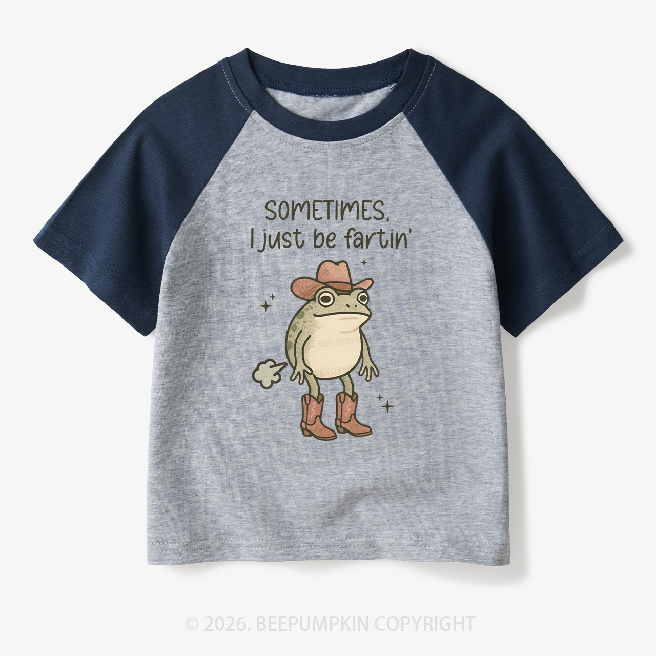Sometimes I Just Be Fartin' Funny Western Toddler&Kids Retro Raglan T-shirt