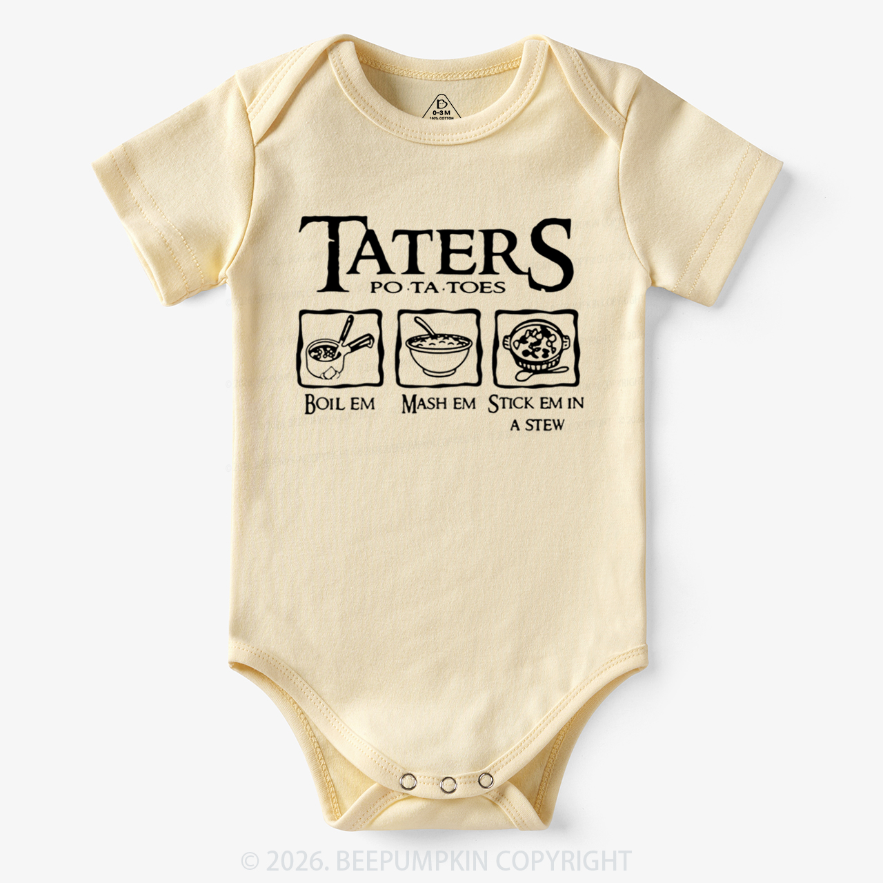 Taters Potatoes Funny Bodysuit