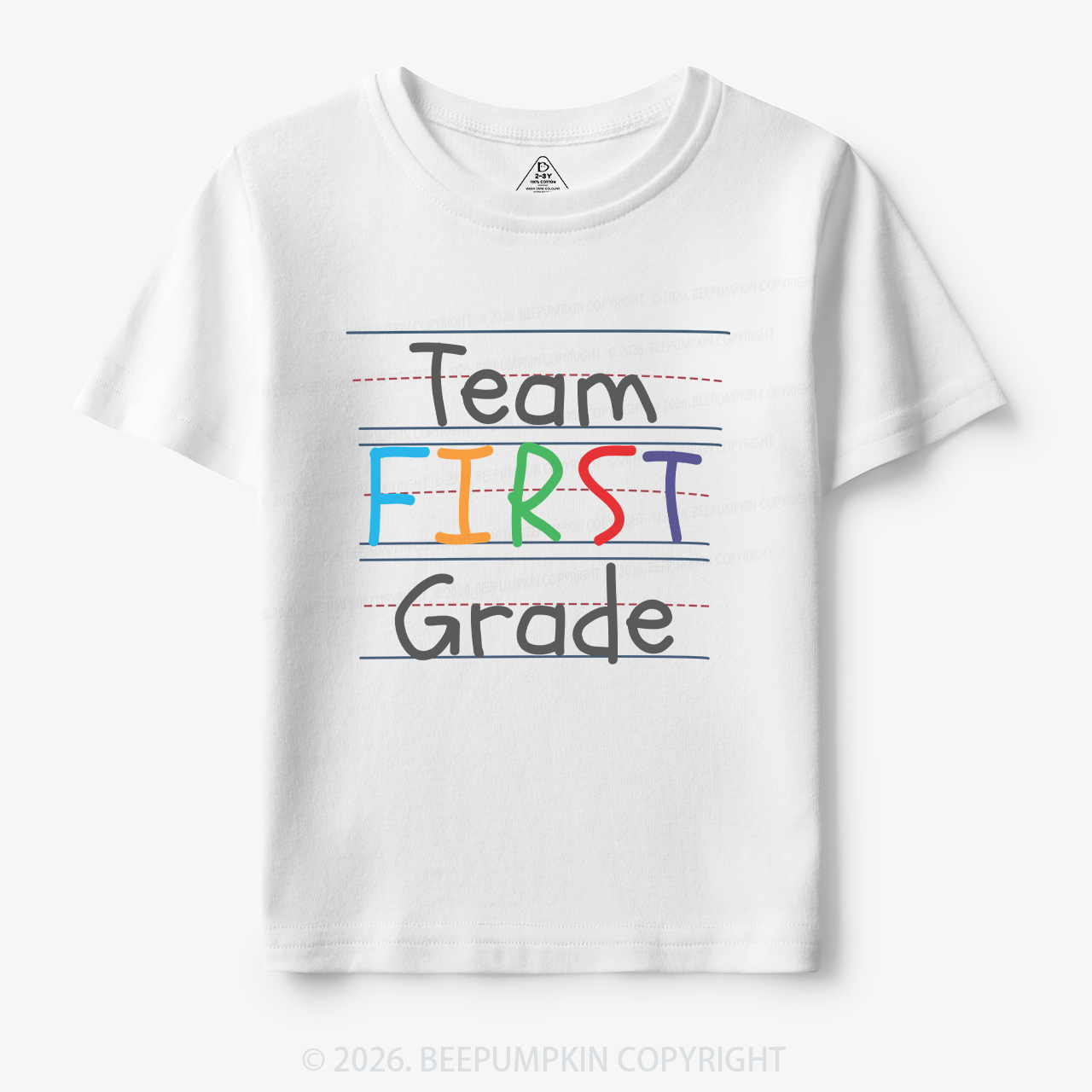 Team First Grade Back To School Kids T-shirts