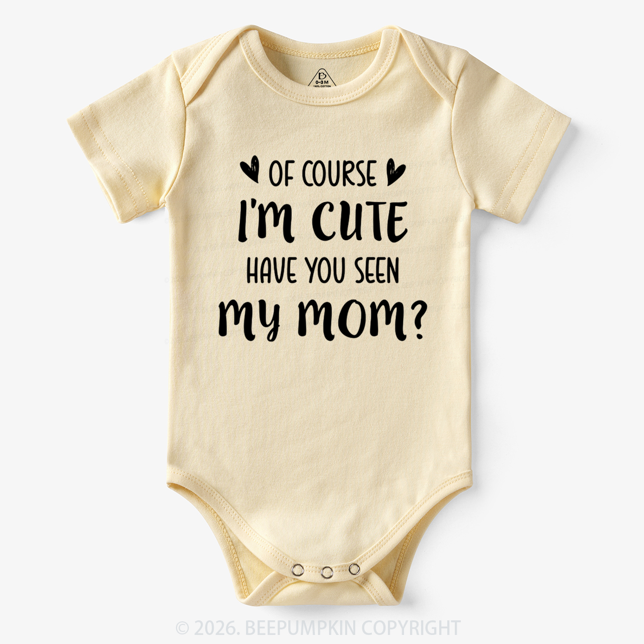 Of Course I'm Cute Funny Bodysuit